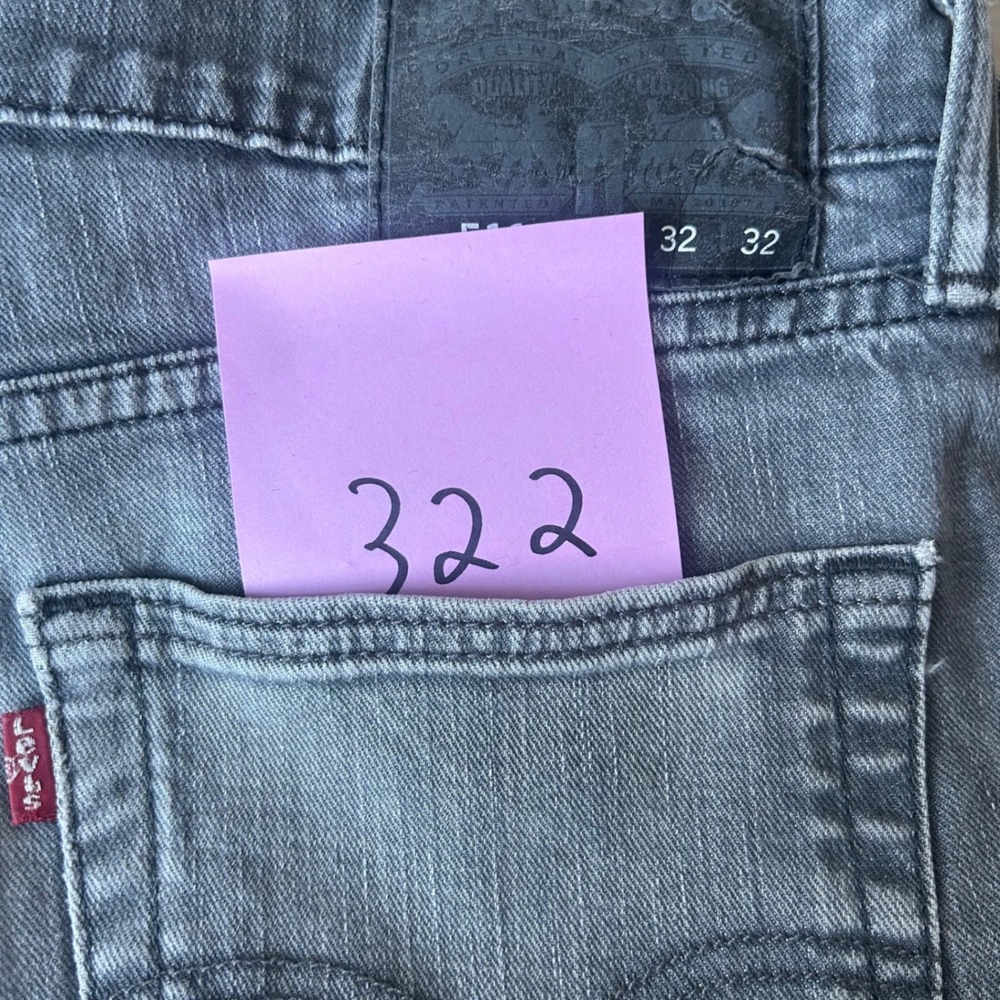 Levi's 511 Slim Fit Jeans 32x29‎ Gray Charcoal Stonewash Denim Casual Classic - Picture 13 of 13